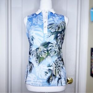 NWT Golfino Sleeveless Palm Beach Ladies' Short Sleeve Golf Polo